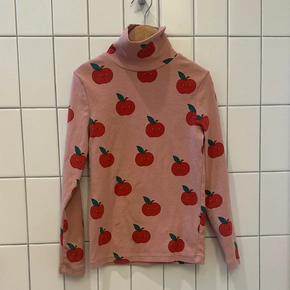 EUC Mini Boden Apple Print turtleneck, super cute size 7-8. - Picture 2 of 7